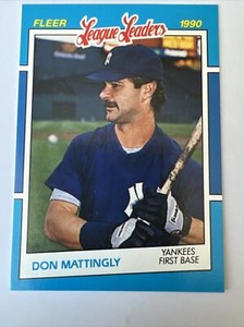 FLEER 1990 MLB Card DON MATTINGLY NY Yankees #23 EX-NM! ⚾️