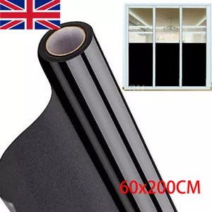 Blackout Window Film 100% Light Blocking Room Darkening Total Privacy Glass Tint - Picture 1 of 11