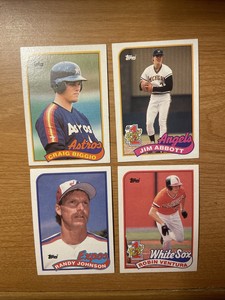 1989 Topps Rookie Lot #49 Biggio 573 Abbott 647 Johnson 764 Ventura