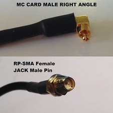 RG316 MC CARD MALE ANGLE to RP-SMA FEMALE Coaxial RF Cable USA-US