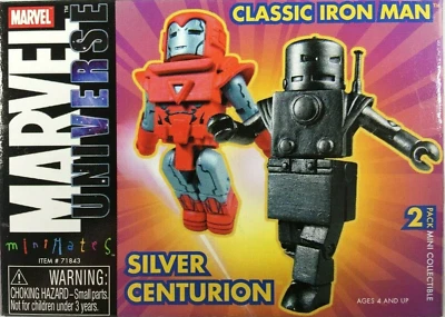 FIGURAS MINIMATES ART ASYLUM MARVEL UNIVERSE CLÁSICAS IRON MAN Y CENTURIÓN DE PLATA Foto 1 de 4