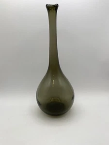 12 Zoll schwarze Kunst Glasvase handgeblasen - Bild 1 von 7
