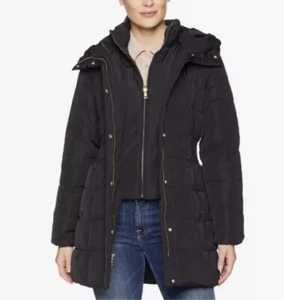 Cole Haan Daunen-Puffermantel mit Kapuze Damen Gr. XL schwarz - Bild 1 von 5