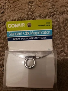 CONAIR COMPACT MIRROR STANDARD & 3X MAGNIFICATION 41945 NEW SEALED WHITE - Picture 1 of 4