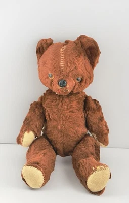 复古 c.1948 TeddiGund Gund 泰迪熊关节四肢/颈部,谷歌眼睛 - 15 — 第 1/4 张图片