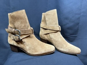 Amiri Stiefel Damen Gr. 36 hellbraun Wildleder Schnalle Knöchel Made in Italy Westernabsatz - Bild 1 von 10