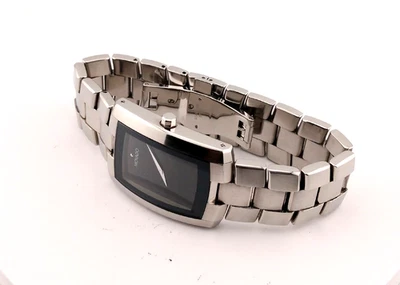 Reloj Movado Eliro para hombre tamaño completo de acero inoxidable con esfera negra modelo #84.C6.1452 Foto 1 de 4