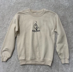 Baby Phat Y2K Sweatshirt Women's Size S Beige Pullover Long Sleeve Crew Neck - Picture 1 of 7