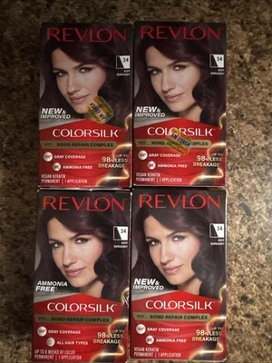 Color de cabello Revlon ColorSilk Beautiful Color™ - 34 Borgoña profunda - Paquete de 4 Foto 1 de 3