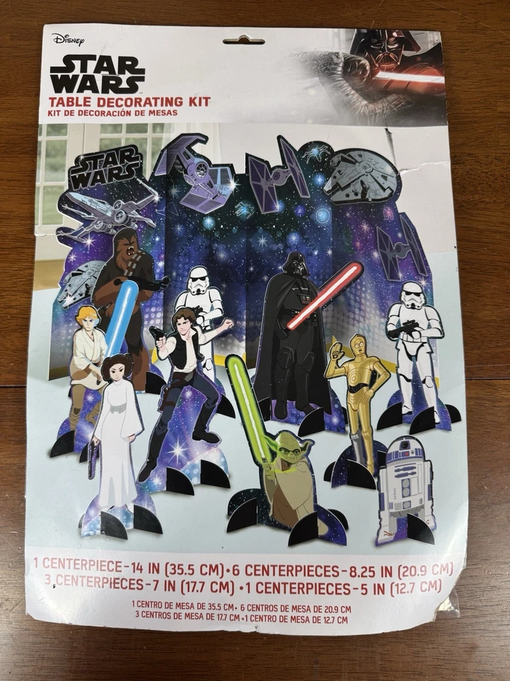 Disney Star Wars Kit de Decoración de Mesa Suministros de Fiesta Nuevo Sellado Decoraciones  Foto 1 de 4