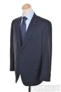 BRIONI Chigi Solid Blue Tic Wool Blend Blazer Sport Coat Jacket EU 58 / US 46 L - Picture 1 of 9
