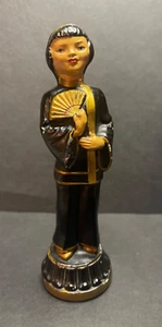 Vintage ABCO Chalkware Orientalische Figur Dame mit Fächer Alexander Backer Company - Bild 1 von 13