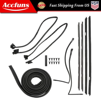 For Chevrolet Monte Carlo SS 9Pcs 1981-1988 Complete Weatherstripping Kit NEW - Image 1 of 4