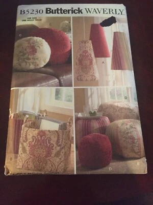 BUTTERICK FOOTSTOOL, LIGHT SHADE & PILLOW  - UNCUT PATTERN B5230 - Image 1 of 4