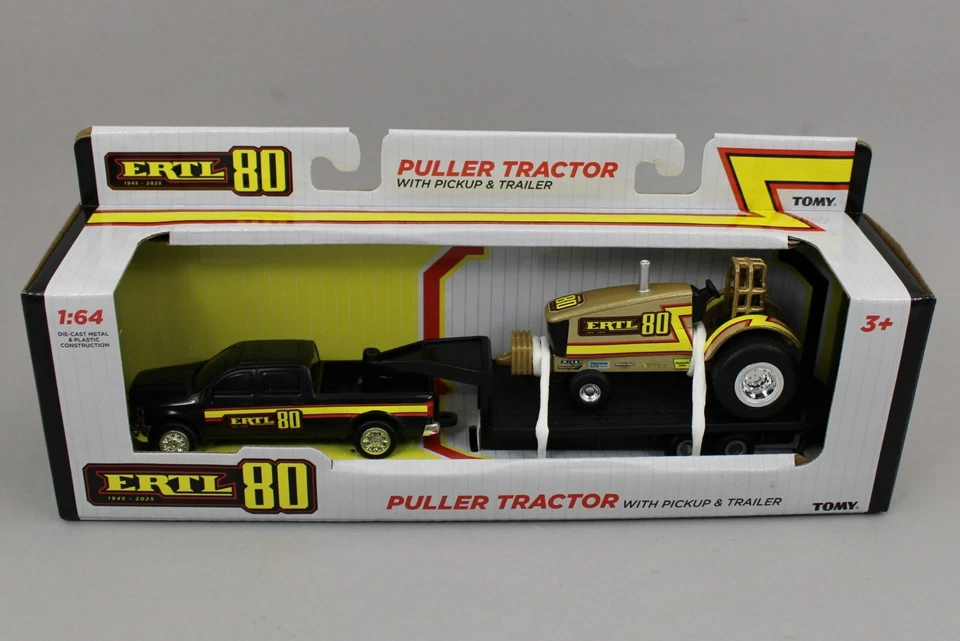 2025 *ERTL 80th ANNIVERSARY* 1:64 Pickup Trailer & Tractor Puller *GOLD CHASE* - Image 1 of 1