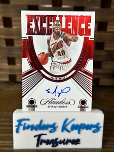 SHAWN KEMP~2021-22 FLAWLESS BASKETBALL *EXCELLENCE* RUBY AUTOGRAPH #7/15