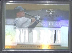 2014 Topps Triple Threads Run DJ Run Relic #TTR-DJ2 Derek Jeter No 1 of 9 - Imagen 1 de 2