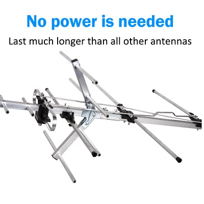 Yagi HDTV Antenna Outdoor 300 Mile for 4K Ultra HD OTA Digital TV Foto 1 de 4