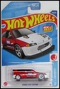 Hot Wheels Honda Civic Custom #204 Red & White - Picture 1 of 2