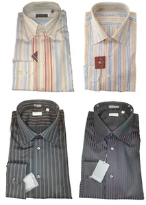 Camicia Uomo 4 Stagioni Righe Fashion Style Puro Cotone Sconto 2024 Elegante Top - Imagen 1 de 56