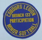 Vintage Cobourg Legion Minor Softball Branch 133 Ontario 3" Felt Patch