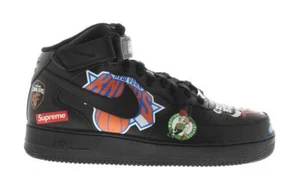 Size 12.5 - Nike Air Force 1 Mid Supreme NBA Black AQ8017-001 SAME DAY SHIPPING - Picture 1 of 1