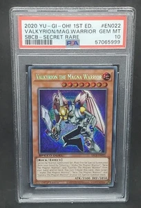 Yugioh PSA 10 EDELSTEINE NEUWERTIG Valkyrion der Magna Krieger SBCB-EN022 1. Auflage Geheimnis selten - Bild 1 von 2