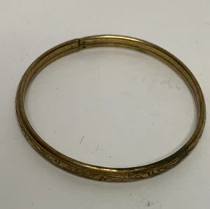 Victorian Child's Bangle Bracelet - Unmarked - Engraved - Picture 1 of 9