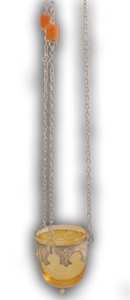 Lampada luce veglia ortodossa vetro soffiato mini candela olio icona angolo icone semaforo - Foto 1 di 8