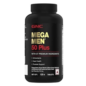 GNC Mega Men 50 Plus Multivitamin Promotes Prostate Health 120 Tablets   - Picture 1 of 8