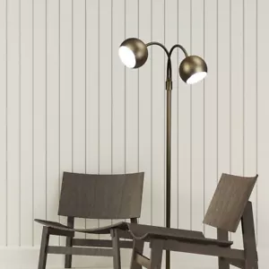 Oriel Lighting Bobo 2 Light Flexible Neck Retro Floor Lamp in Bronze - Picture 1 of 4