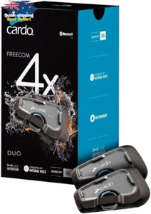 Cardo FREECOM 4X Duo Bluetooth Intercom Headset for Motorcycle Helmet - Picture 1 of 12