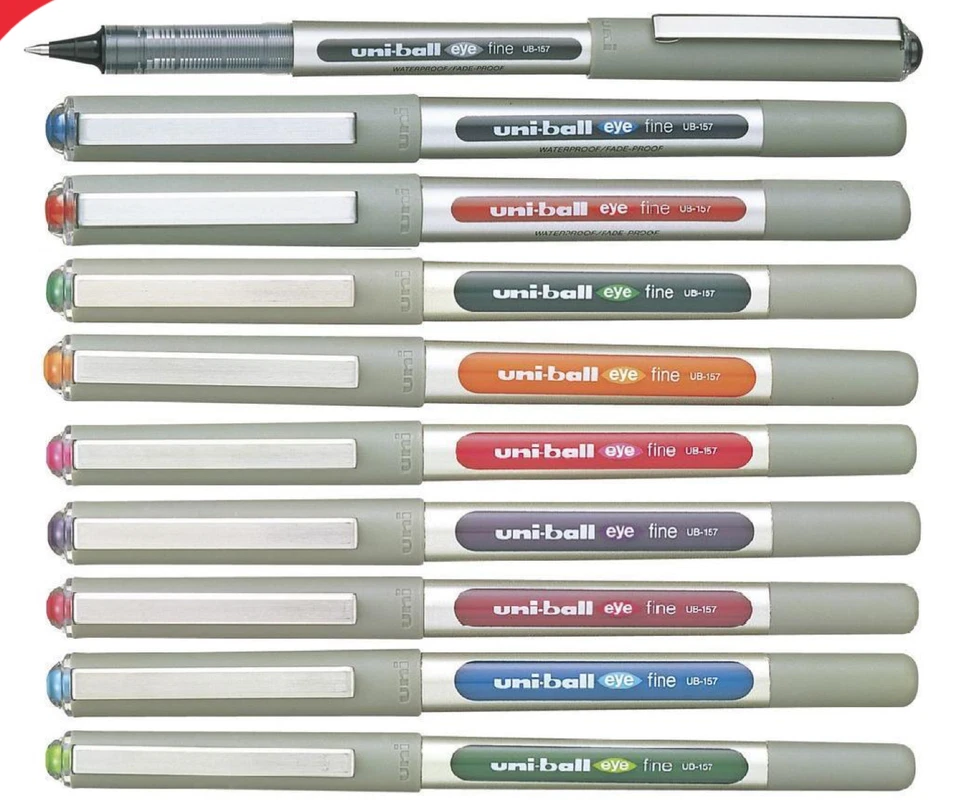 12x UNI-BALL EYE ROLLERBALL 0.7mm PEN UB157 Black Red Blue Orange Green Violet - image 1 of 1