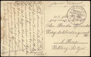 Germany WWI Navy SM Schnellboot S16 MSP180 Feldpost Cover 75514 - Bild 1 von 2