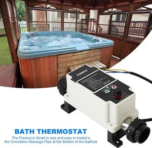 Electric Pool Heater Water Heater Swimming Pool SPA Bath Tub Thermostat 3KW New - Bild 1 von 7