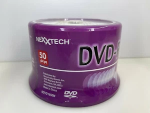 NEXXTECH DVD-R 50pk/pq 4.7GB / 120min video / Recordable disc Multi-speed 16X - Picture 1 of 5