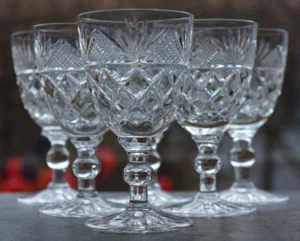 Set of 6 Thomas Webb Malverne Style Crystal Port Sherry Glasses 60ml (10cm) - Picture 1 of 4