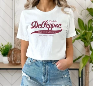Vintage Dr Pepper Tshirt King of Beverages Logo Tee Retro Soda Grafik Shirt - Bild 1 von 10