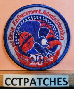 20 YEARS DRUG ENFORCEMENT ADMINISTRATION POLICE SHOULDER PATCH - Picture 1 of 2