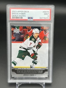 Brock Faber 2023-24 Upper Deck Debut Dates #DD 15 PSA 9 - Picture 1 of 2