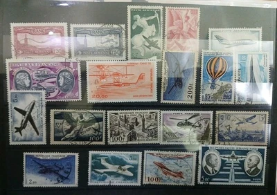 TIMBRES FRANCE LOT  POSTE AÉRIENNE OBLITÉRÉS  - Photo 1/2