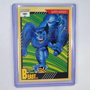 Marvel Vintage 199 Impel Card With Top Loader #40 Beast - Picture 1 of 2