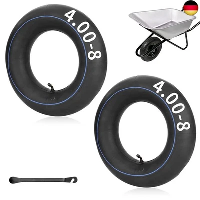 mizikuu 2 Stück 4.80/4.00-8 Schlauch, Schubkarrenschlauch für Schubkarrenrad E