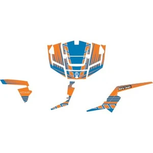 Attack Graphics BRUTE Complete UTV Graphics Kit Orange/Vodoo Blue For Polaris - Picture 1 of 1