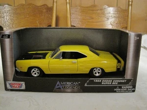 MOTORMAX AMERICAN LEGENDS PREMIUM DIE CAST 1969 DODGE CORONET 1:24 SCALE - Picture 1 of 15