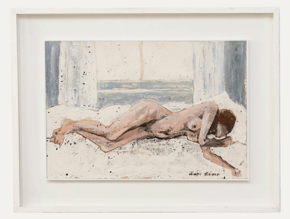 Minou Steiner (1940-2008) - Medios mixtos del siglo XX, desnudo junto a la ventana Foto 1 de 4