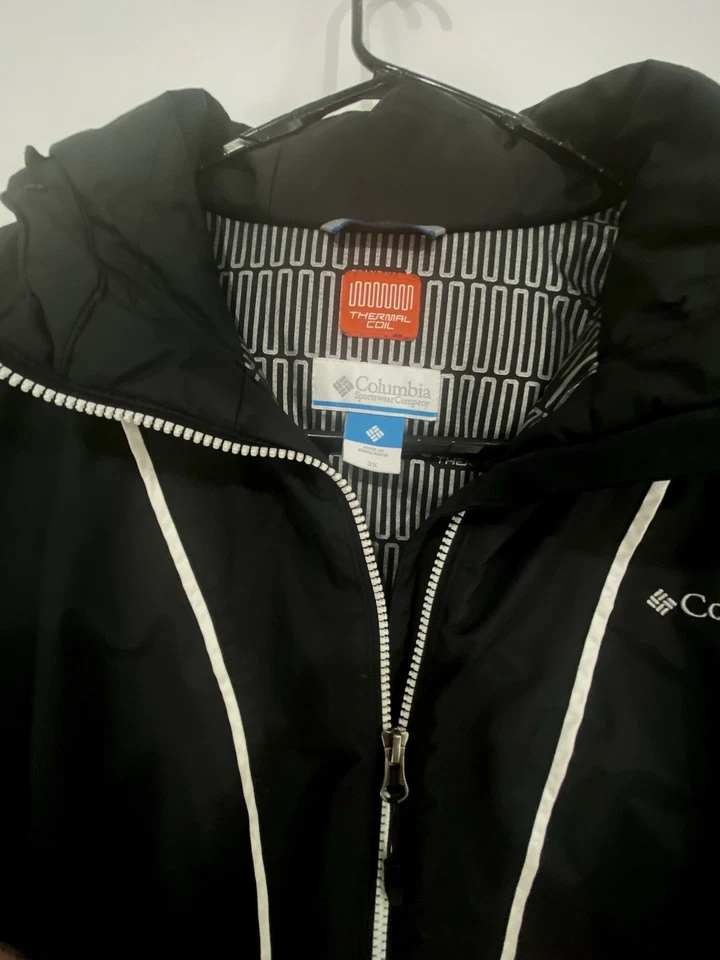 Columbia Men's Snow Daze Thermal Coil Hoodie Snowboarding Jacket Black - Image 1 of 4