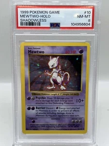 Mewtwo 10/102 Base Set Shadowless Holo Rare 1999 WotC Pokemon TCG Card PSA 8 - Picture 1 of 2