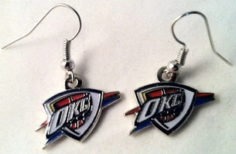 Oklahoma City Thunder Dangle Earrings - "MINCO" Cover
