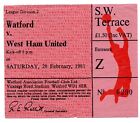 Ticket ENG FC Watford - West Ham United 28.02.1981